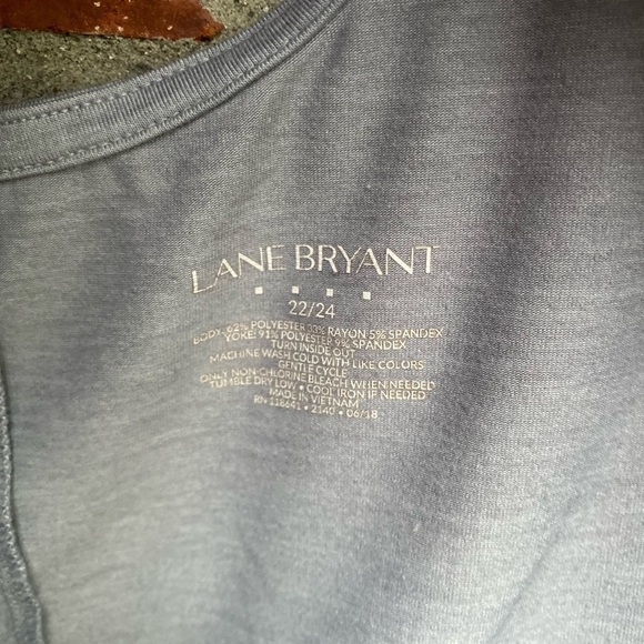 Lane Bryant Womens 22/24 Gray Focus Fabulous Keyhole Mesh Active Top - Picture 6 of 9